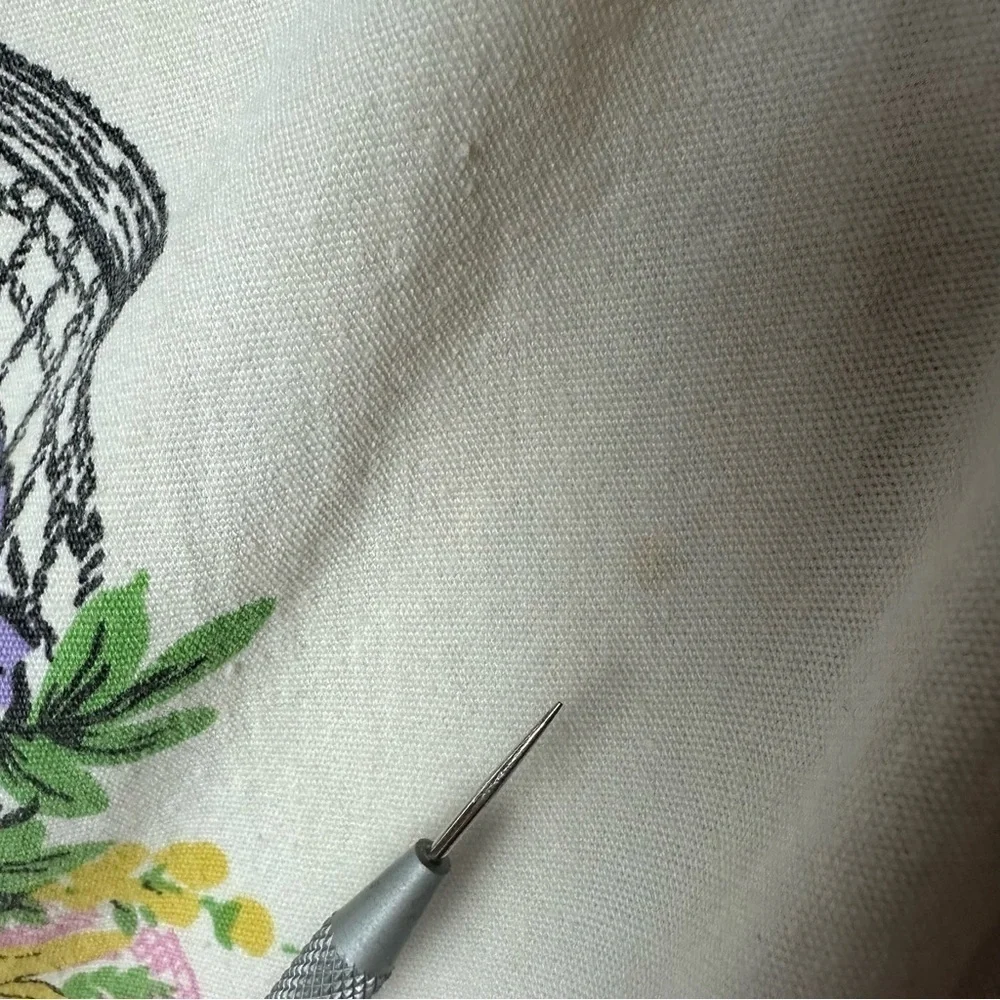 Vintage Flower Basket Tablecloth Bouquet 42 X 51 Rectangle Farmhouse Easter